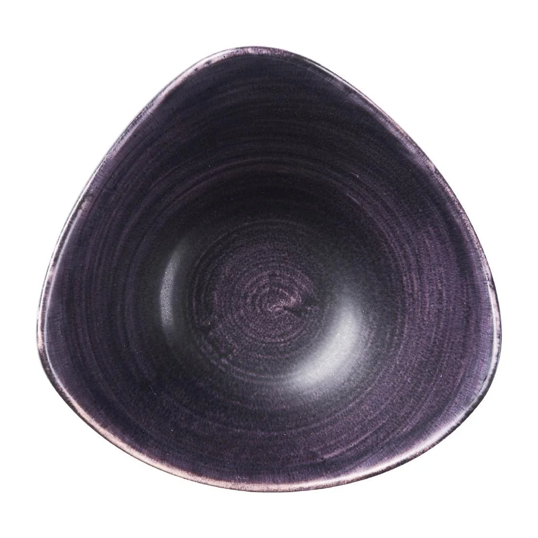 Churchill Stonecast Patina Deep Purple Triangle Bowls 153mm (12 Pack) - Image 1