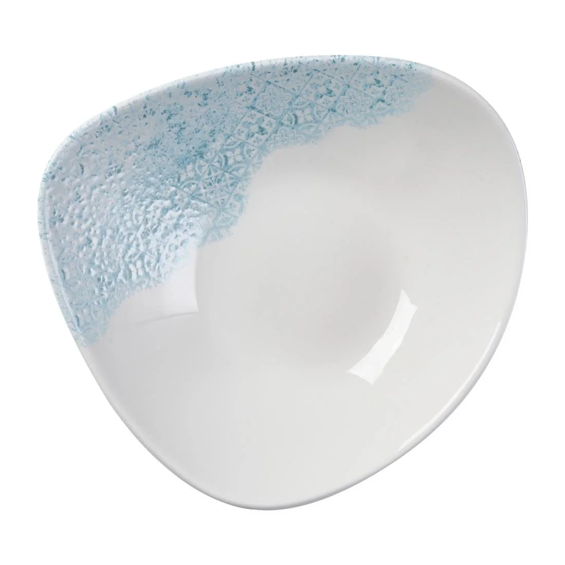 Churchill Vintage Prints Med Tiles Aquamarine Triangle Bowls 185mm (12 Pack) - Image 1