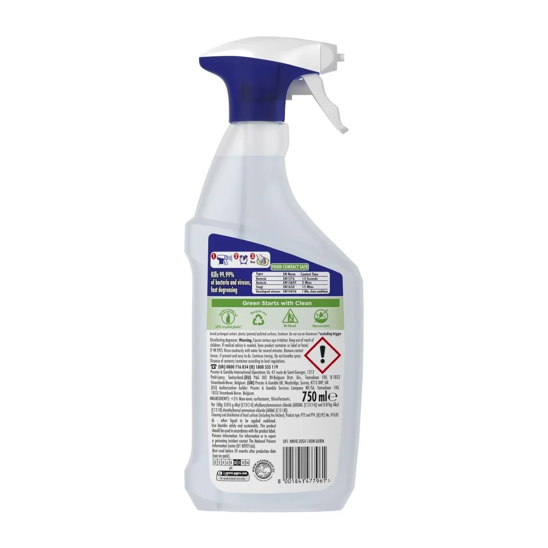Flash Professional Disinfecting Power Degreaser Cleaning Spray 750ml (6 Pack) - Image 3
