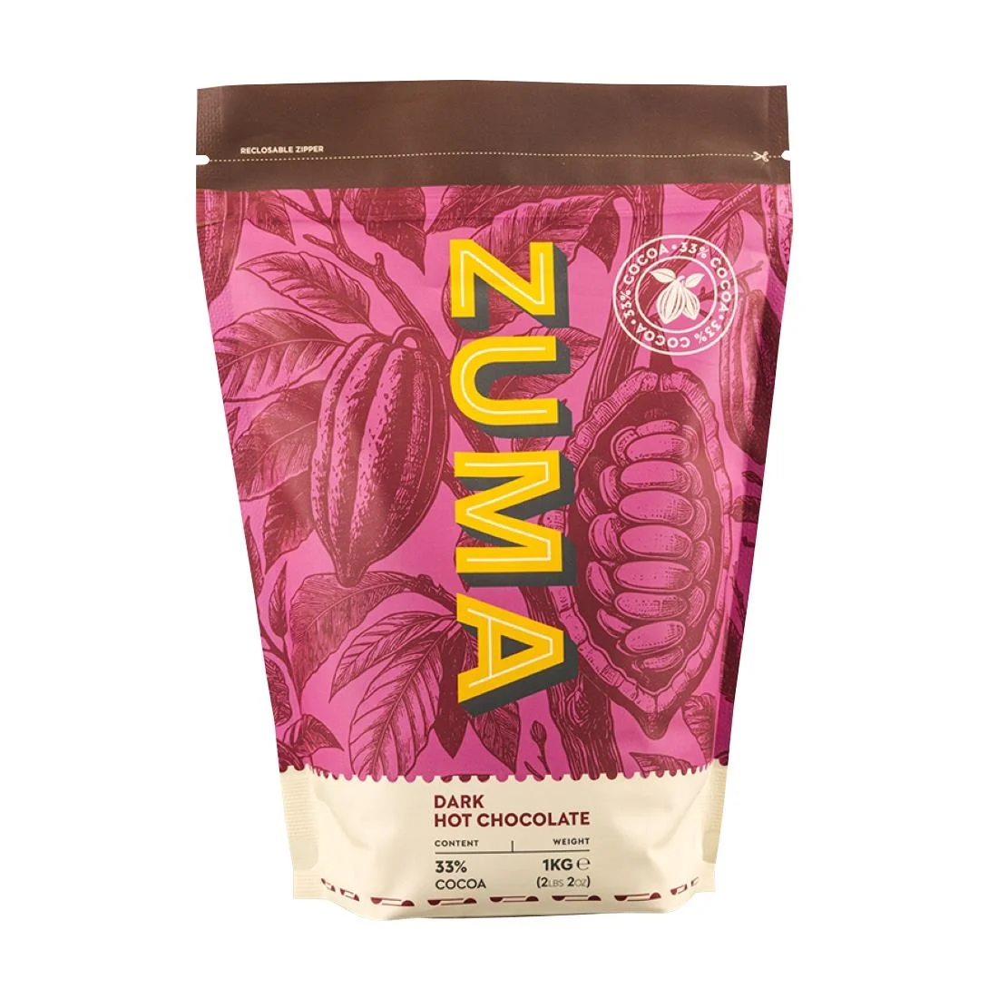 Zuma Dark Hot Chocolate (33% Cocoa) 1kg Bag