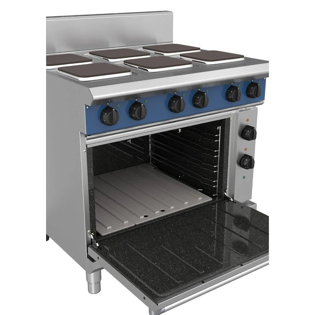 Blue Seal 6 Plate Static Oven Range 22.1kW E506S - Image 3