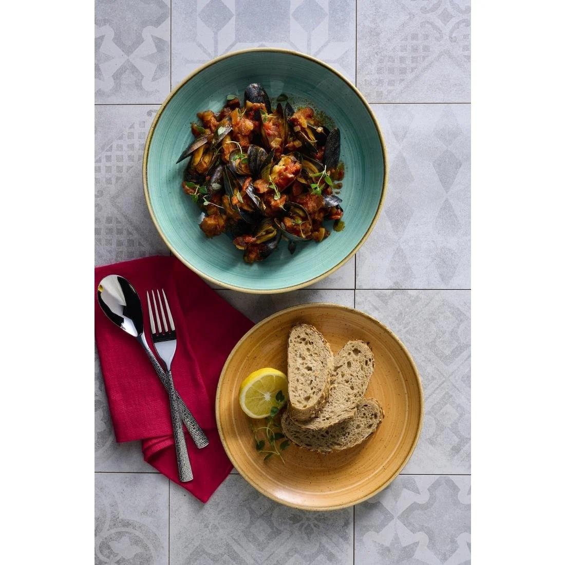 Churchill Stonecast Tangerine Coupe Plates 288mm (12 Pack) - Image 2