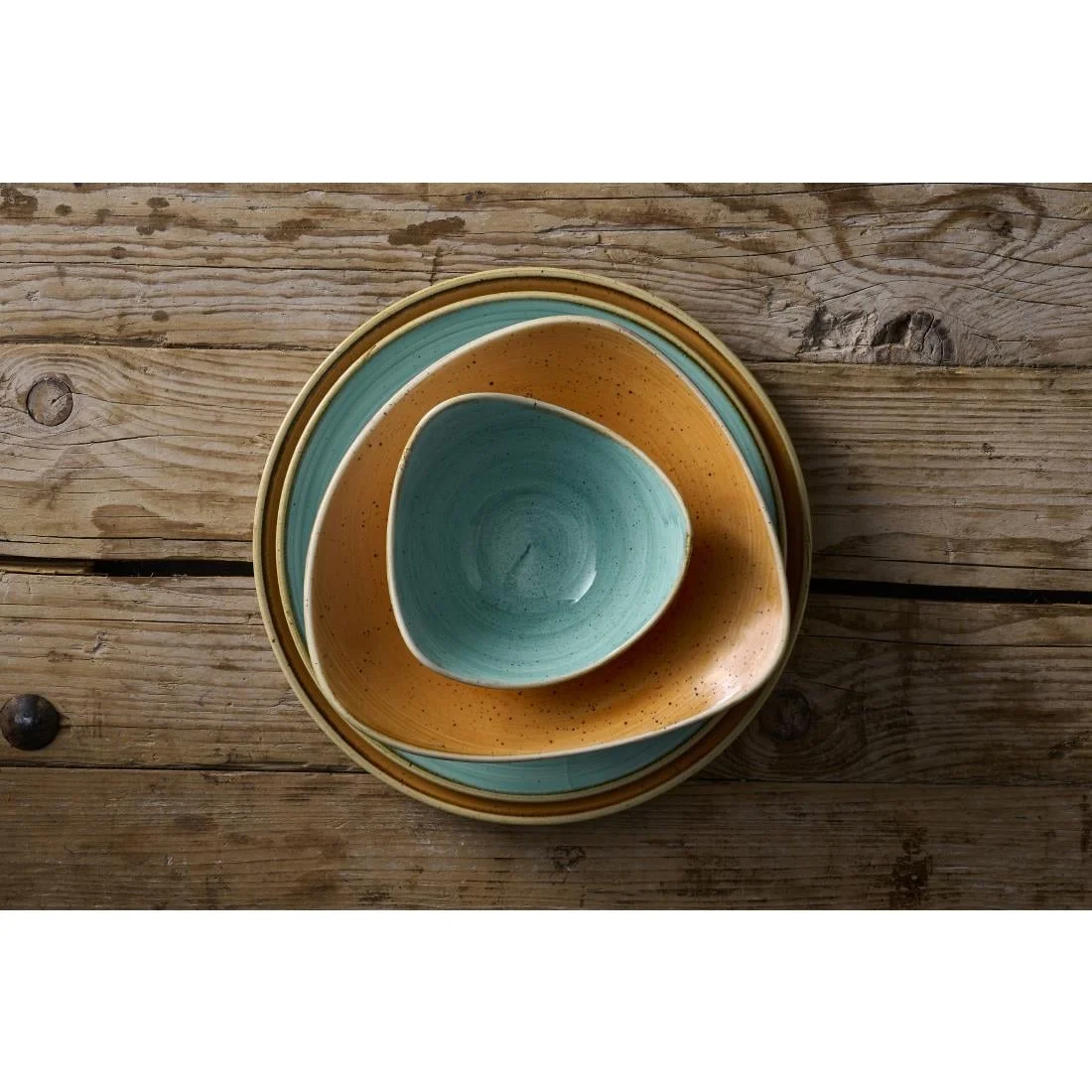 Churchill Stonecast Tangerine Coupe Plates 165mm (12 Pack) - Image 4