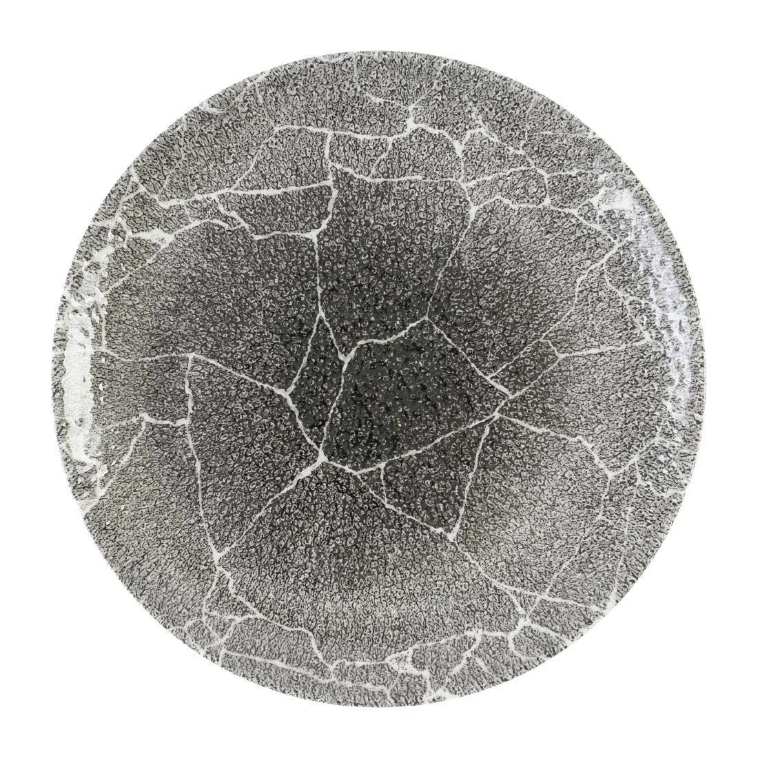 Churchill Studio Prints Kintsugi Quartz Black Coupe Plates 260mm (12 Pack)