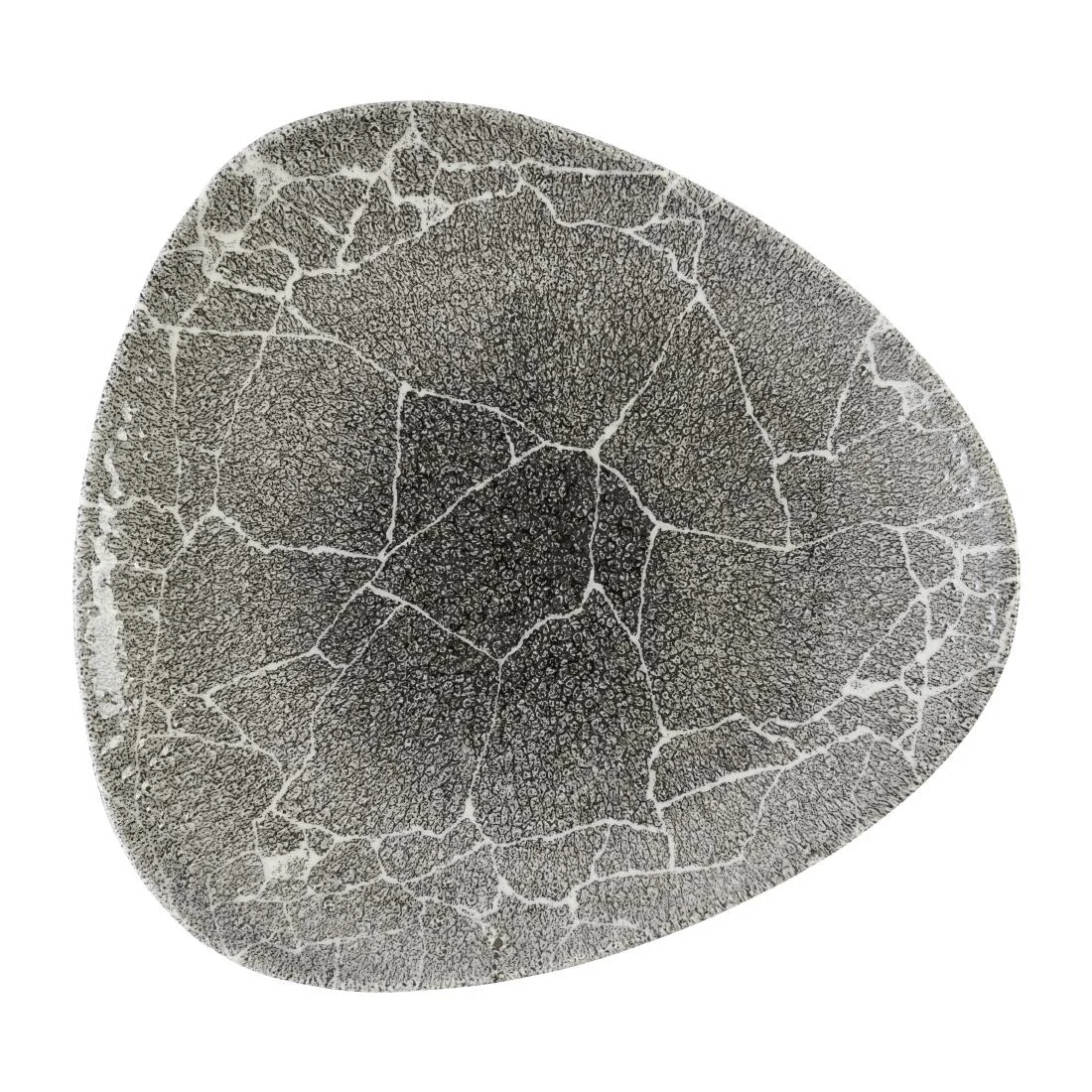 Churchill Studio Prints Kintsugi Quartz Black Triangle Plates 265mm (12 Pack)