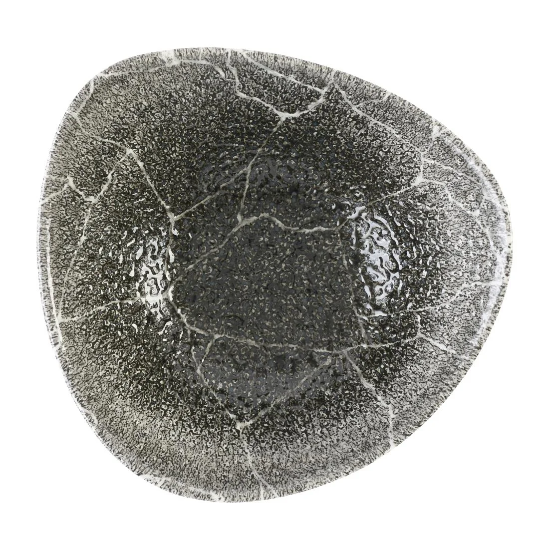 Churchill Studio Prints Kintsugi Quartz Black Triangle Bowls 185mm (12 Pack)