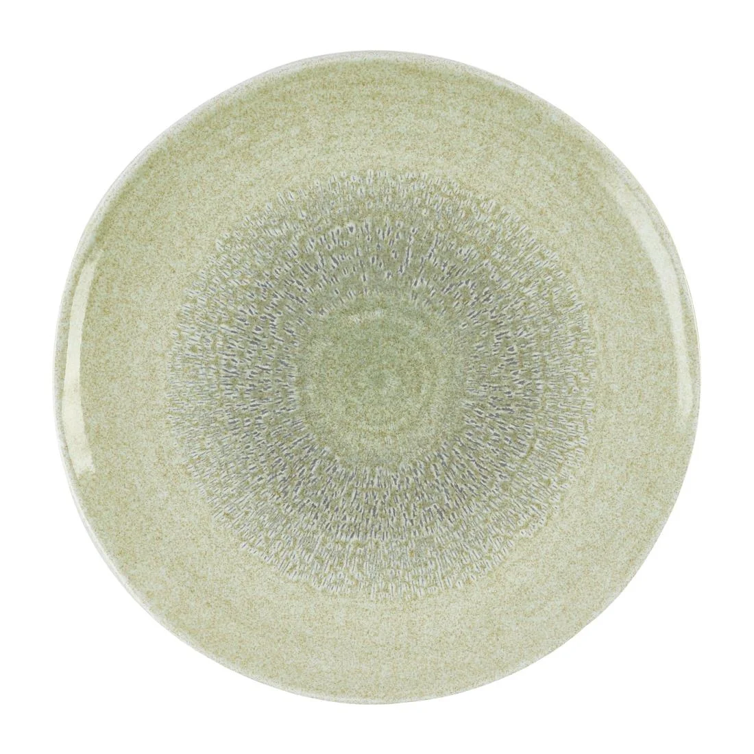 Dudson Harvest Grain Speckled Green Organic Coupe Plates 295mm (12 Pack)