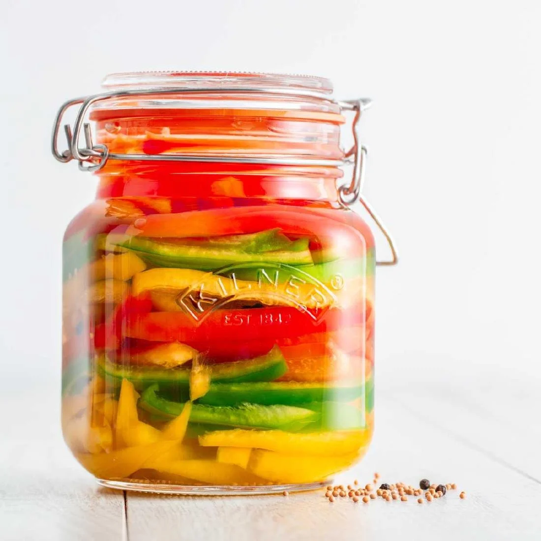 Kilner Square Clip Top Jar 1Ltr (4 Pack) - Image 2