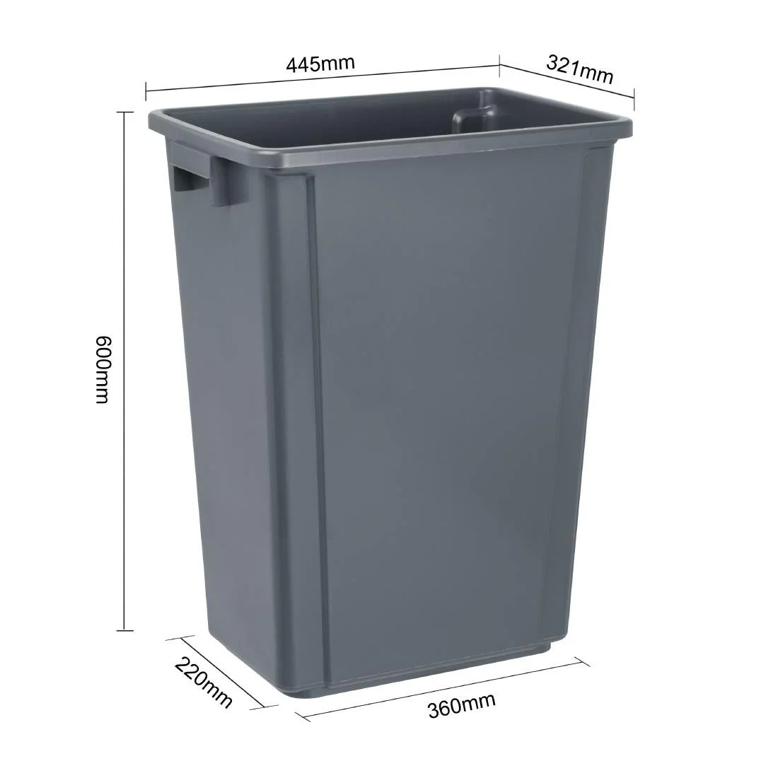 Jantex Slim Bin Grey 60Ltr - Image 5