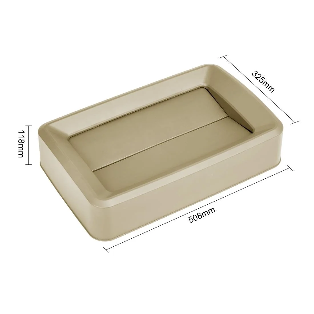 Jantex 60/80ltr Slim Bin Lid Beige - Image 5