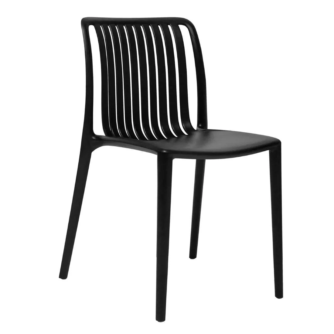 Bolero Verona Café Chairs Black (2 Pack) - Image 1