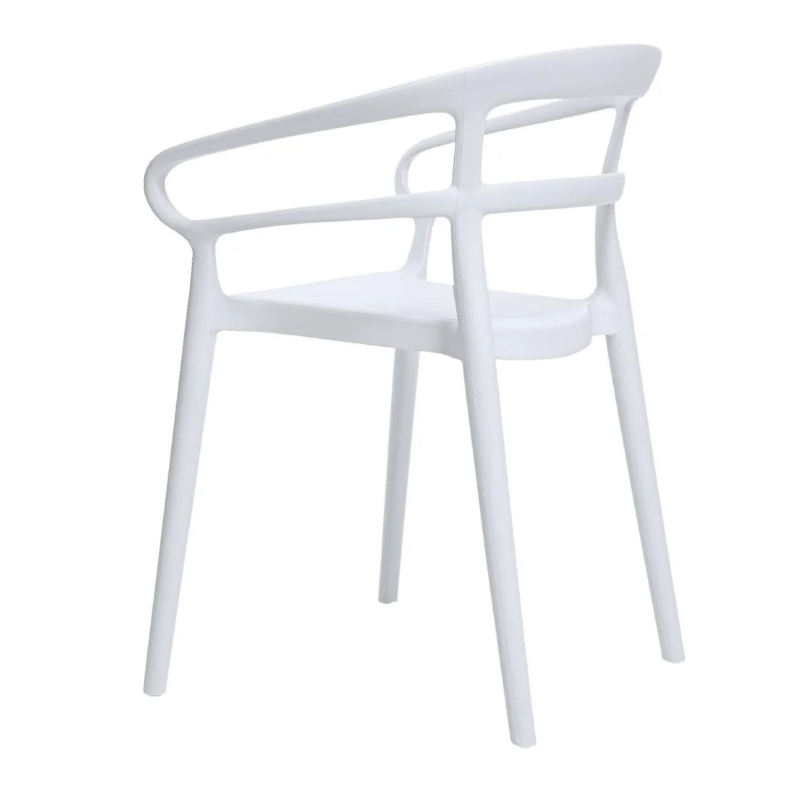 Bolero Mateo Café Chairs White (2 Pack) - Image 3