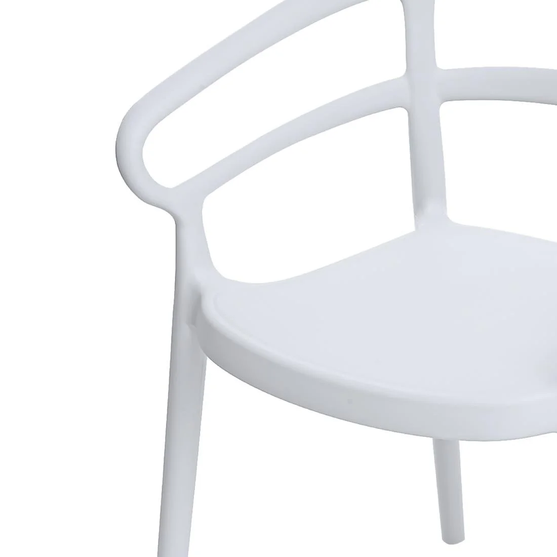 Bolero Mateo Café Chairs White (2 Pack) - Image 4