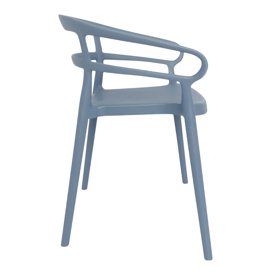 Bolero Mateo Café Chairs Slate Blue (2 Pack) - Image 2