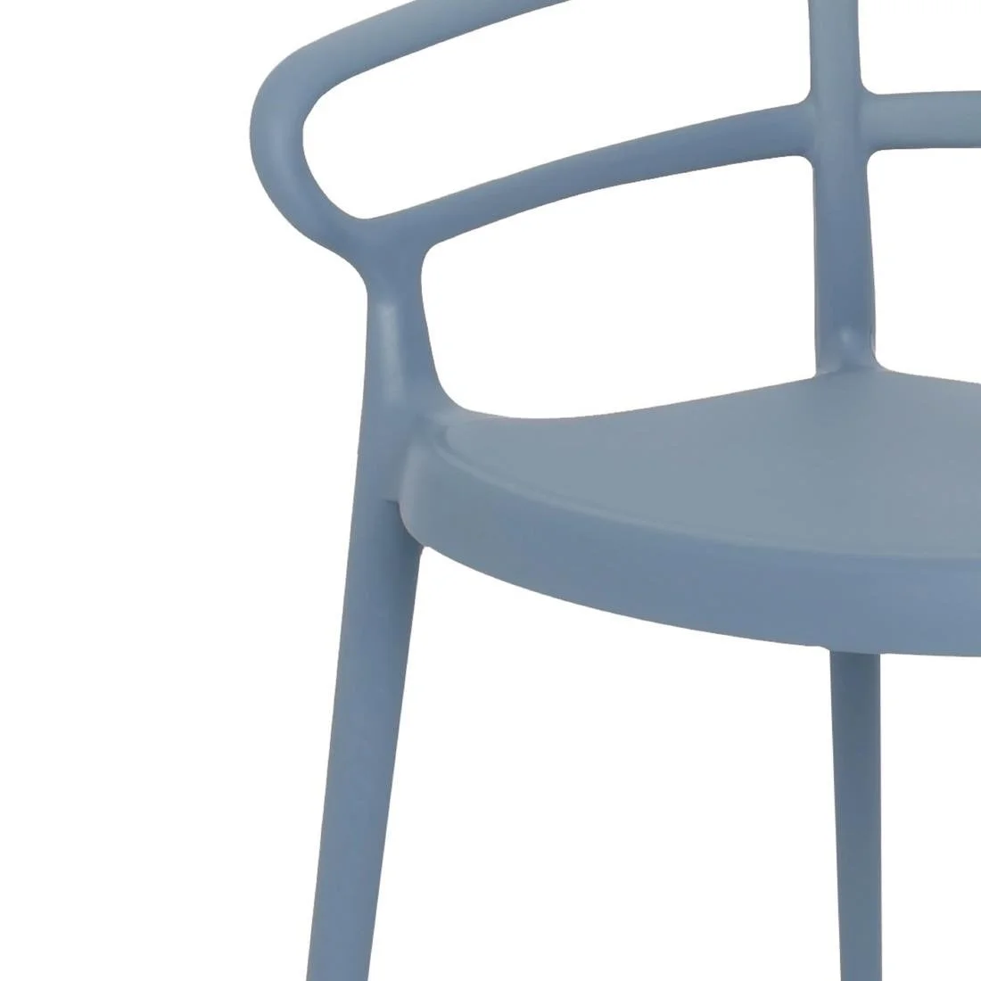 Bolero Mateo Café Chairs Slate Blue (2 Pack) - Image 4