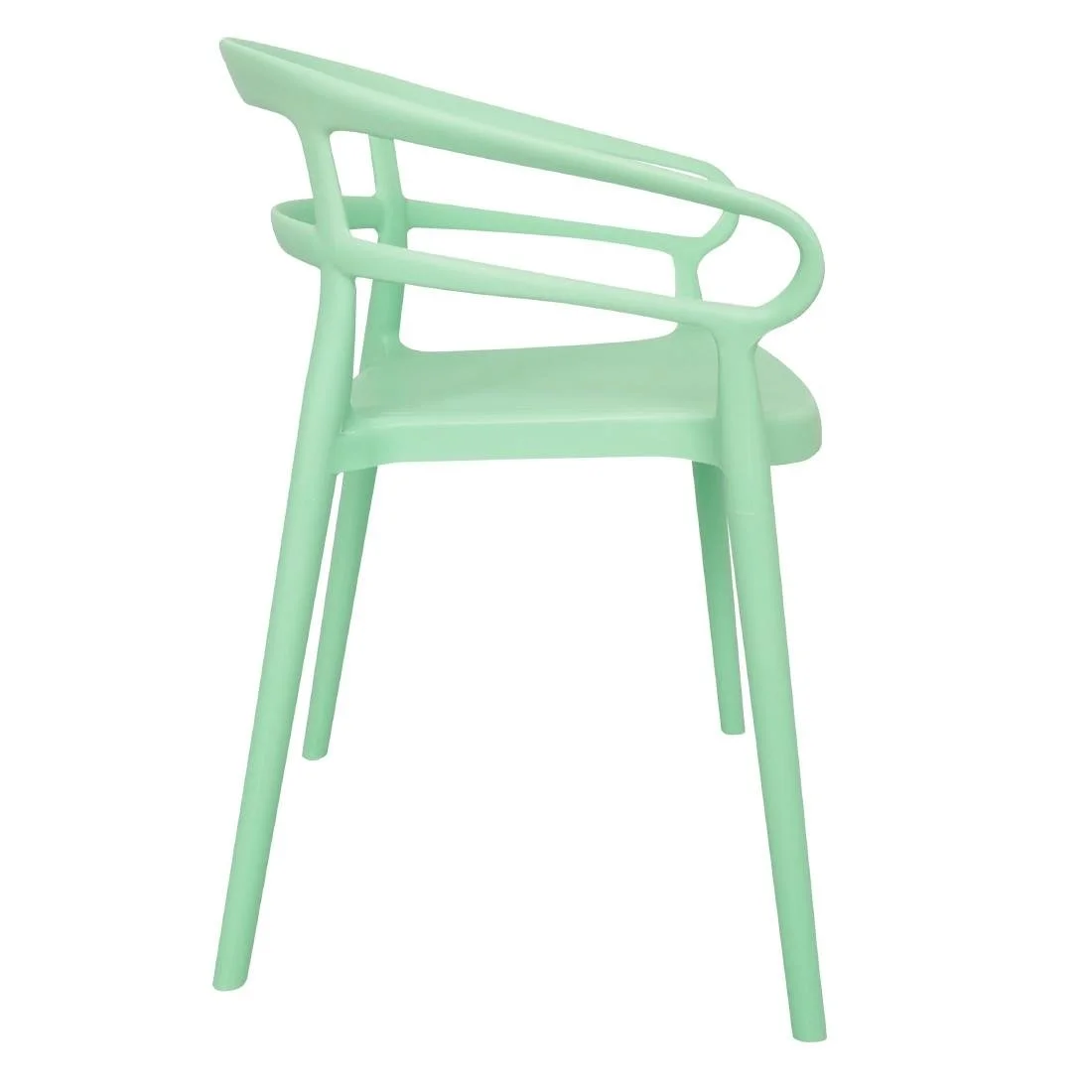 Bolero Mateo Café Chairs Mint Green (2 Pack) - Image 2