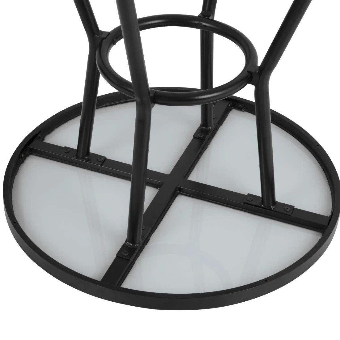 Bolero Marston Round Outdoor Table Black 700mm - Image 5