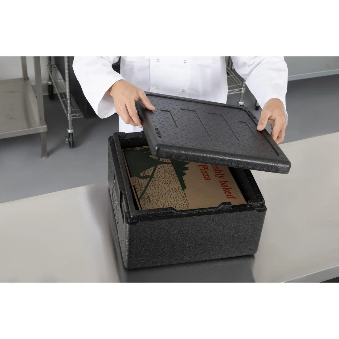 Vogue Insulated EPP Pizza Storage & Food Transport Box 22Ltr 4 Pizza Capacity - Image 9