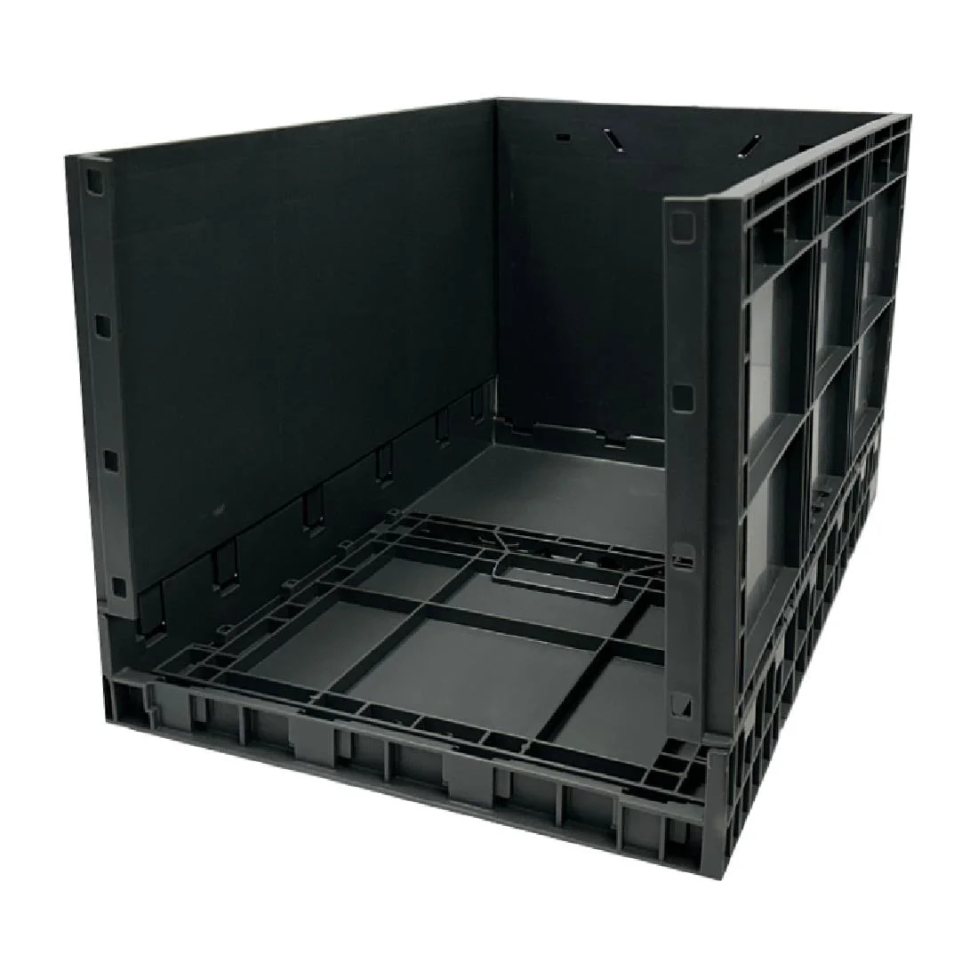Vogue Plastic Folding Transport Storage Crate 594x396x353mm - Image 4