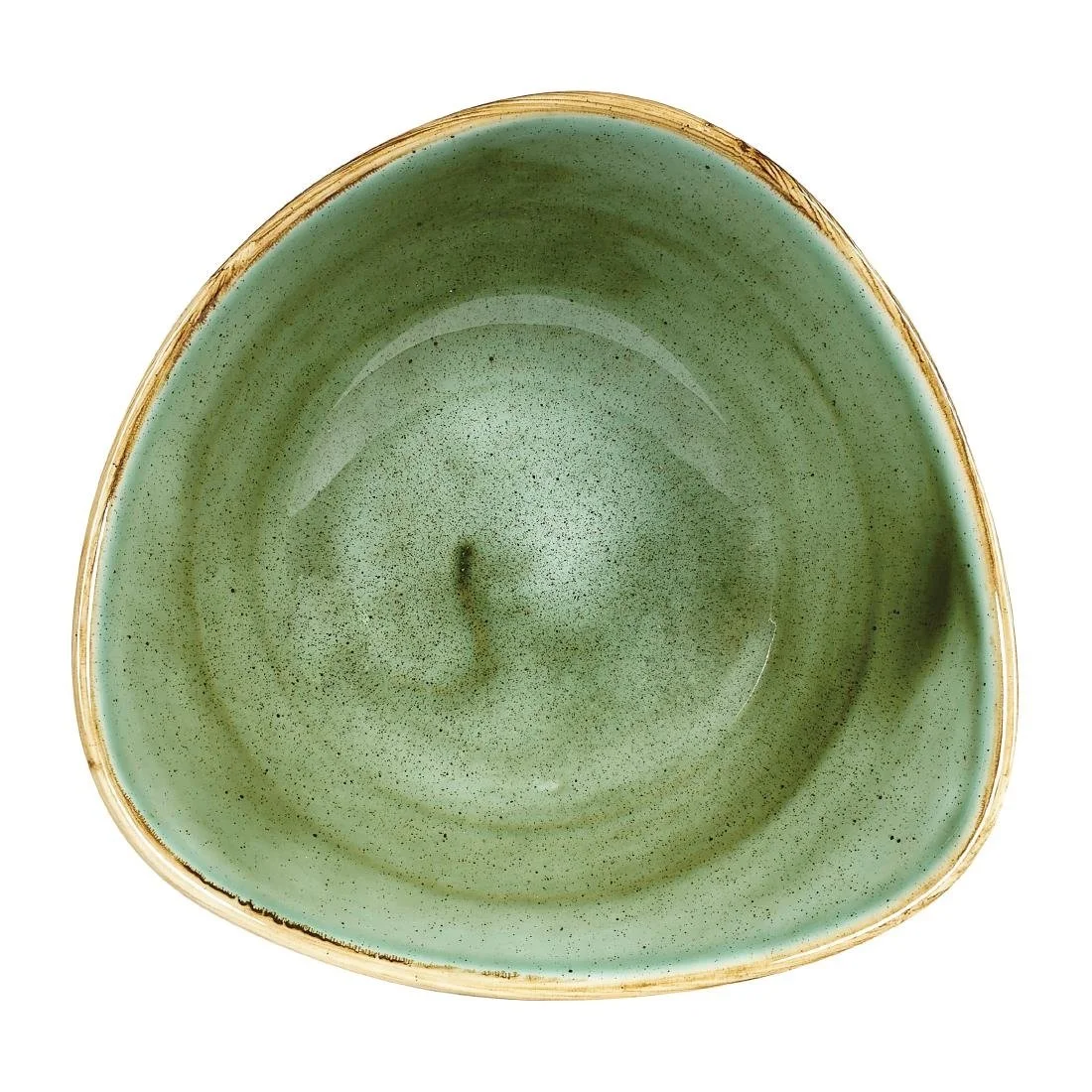 Churchill Stonecast Triangular Bowls Samphire Green 185mm (12 Pack) - Image 1