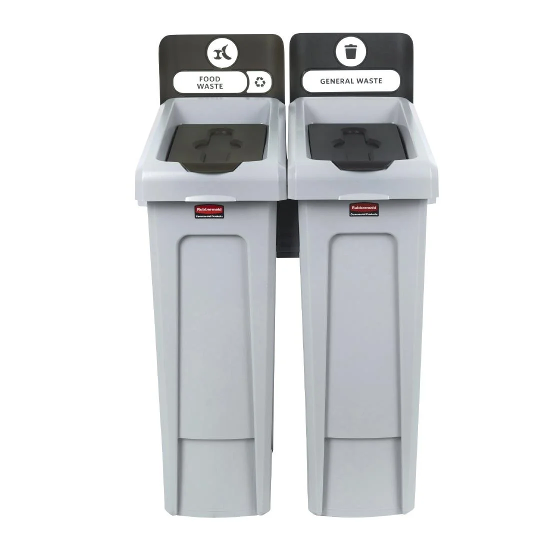 Rubbermaid Slim Jim Two Stream Recycling Station 2x 87Ltr - Image 1