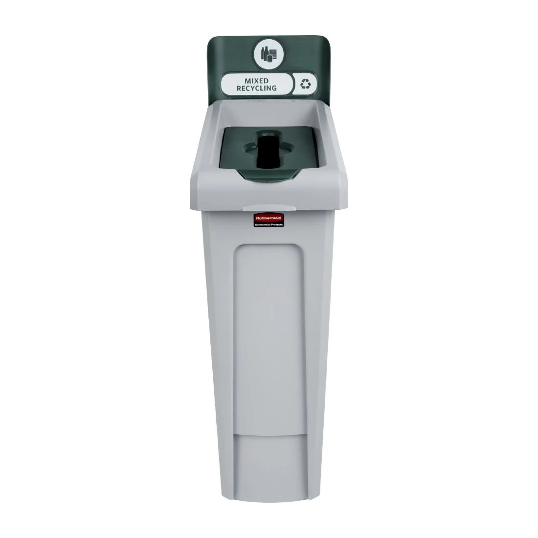 Rubbermaid Slim Jim Mixed Recycling Station Green 87Ltr