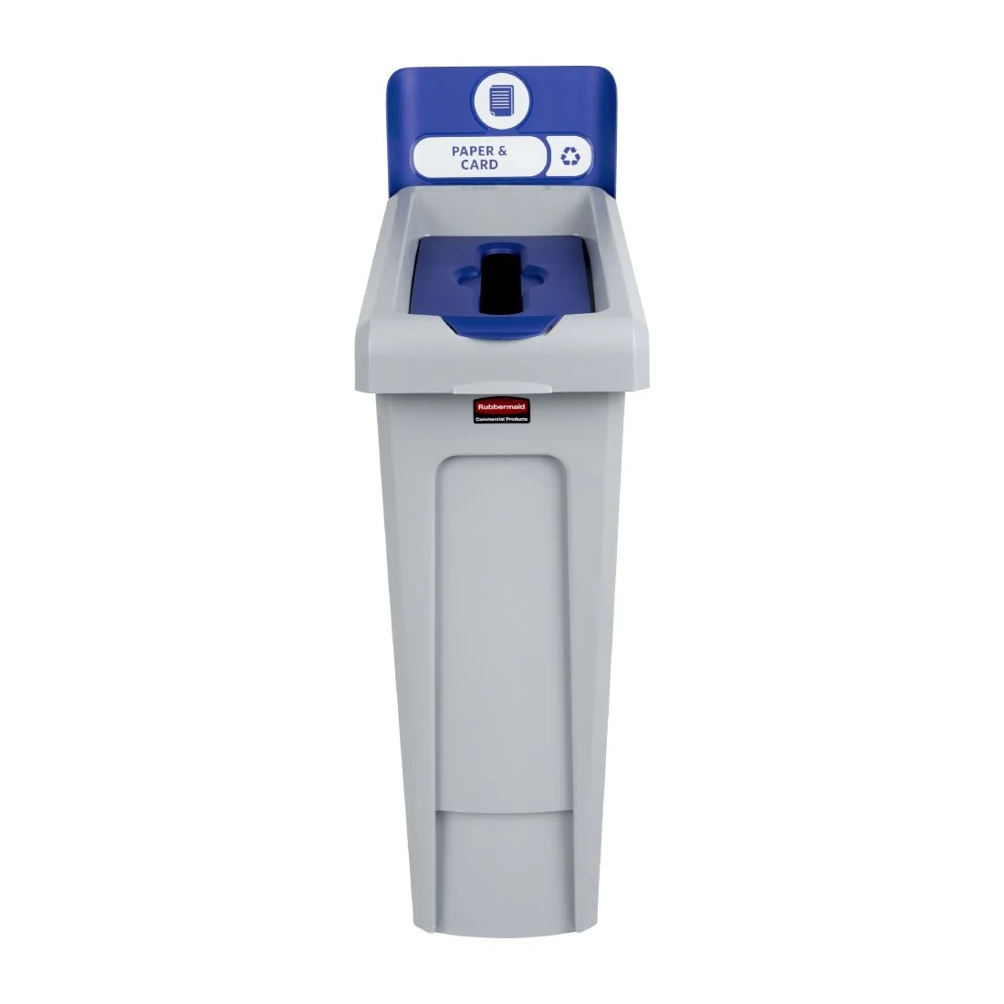 Rubbermaid Slim Jim Paper & Card Recycling Station Blue 87Ltr