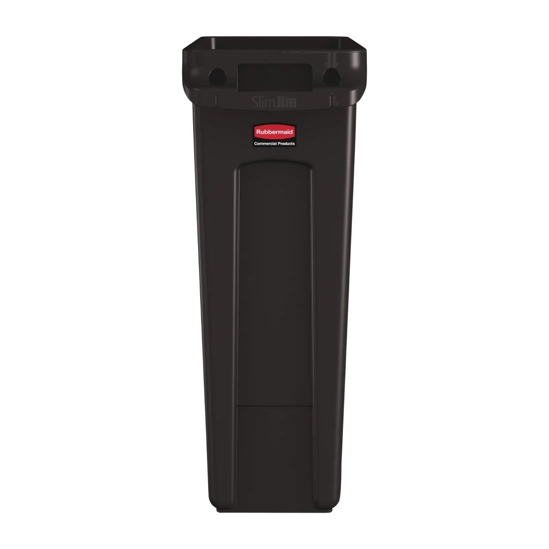 Rubbermaid Slim Jim Bin with Venting Channels Brown 87Ltr - Image 2