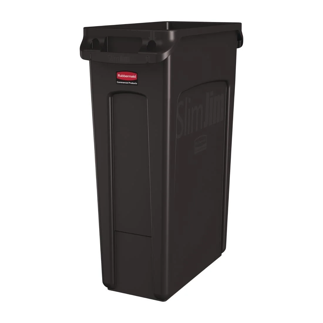 Rubbermaid Slim Jim Bin with Venting Channels Brown 87Ltr - Image 1