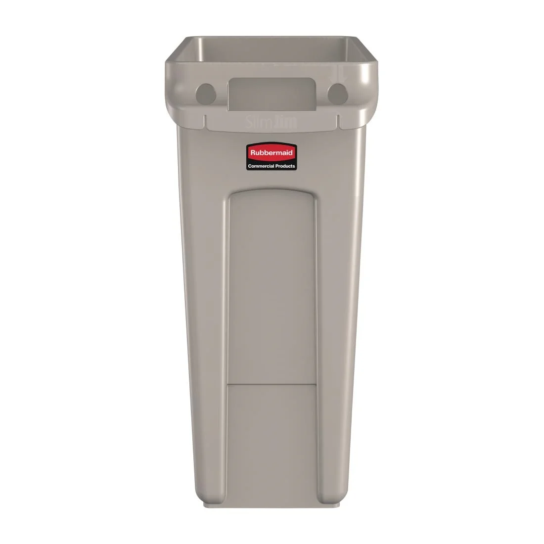 Rubbermaid Slim Jim Bin with Venting Channels Beige 60Ltr - Image 2