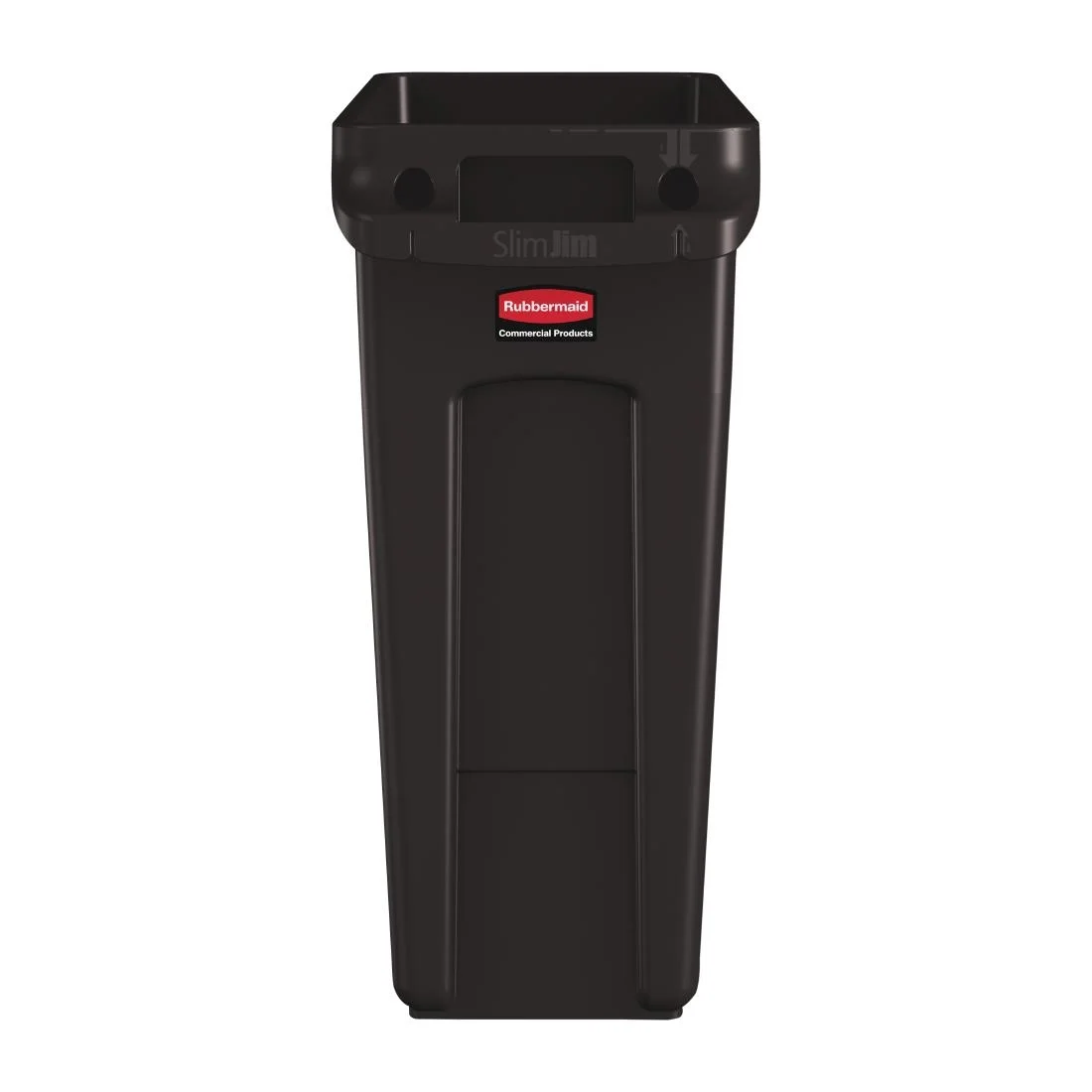 Rubbermaid Slim Jim Bin with Venting Channels Brown 60Ltr - Image 2