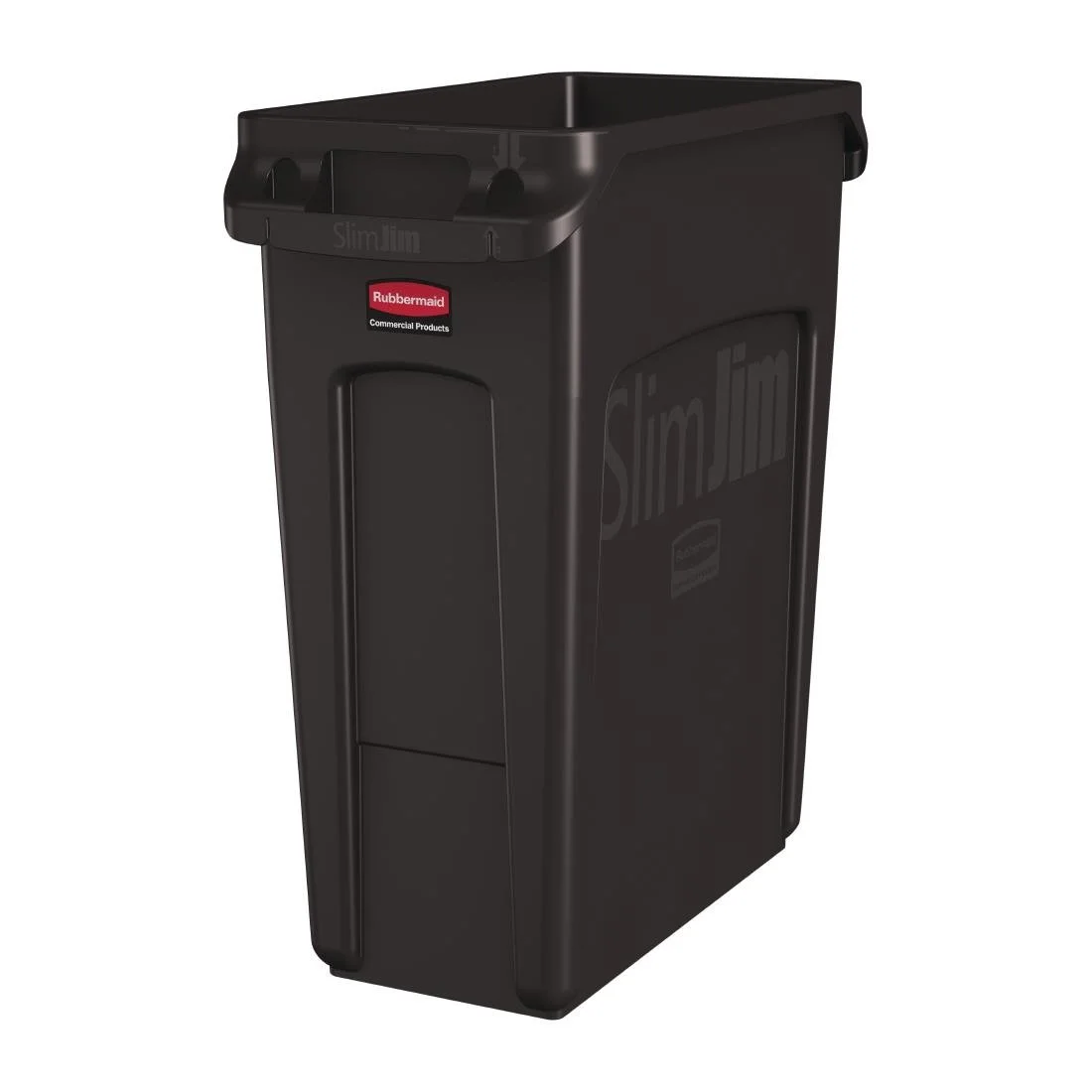 Rubbermaid Slim Jim Bin with Venting Channels Brown 60Ltr - Image 1