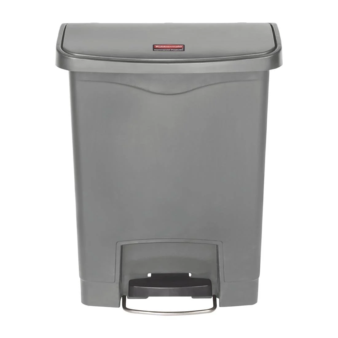 Rubbermaid Slim Jim Front Step-On Pedal Bin Grey 30Ltr - Image 1