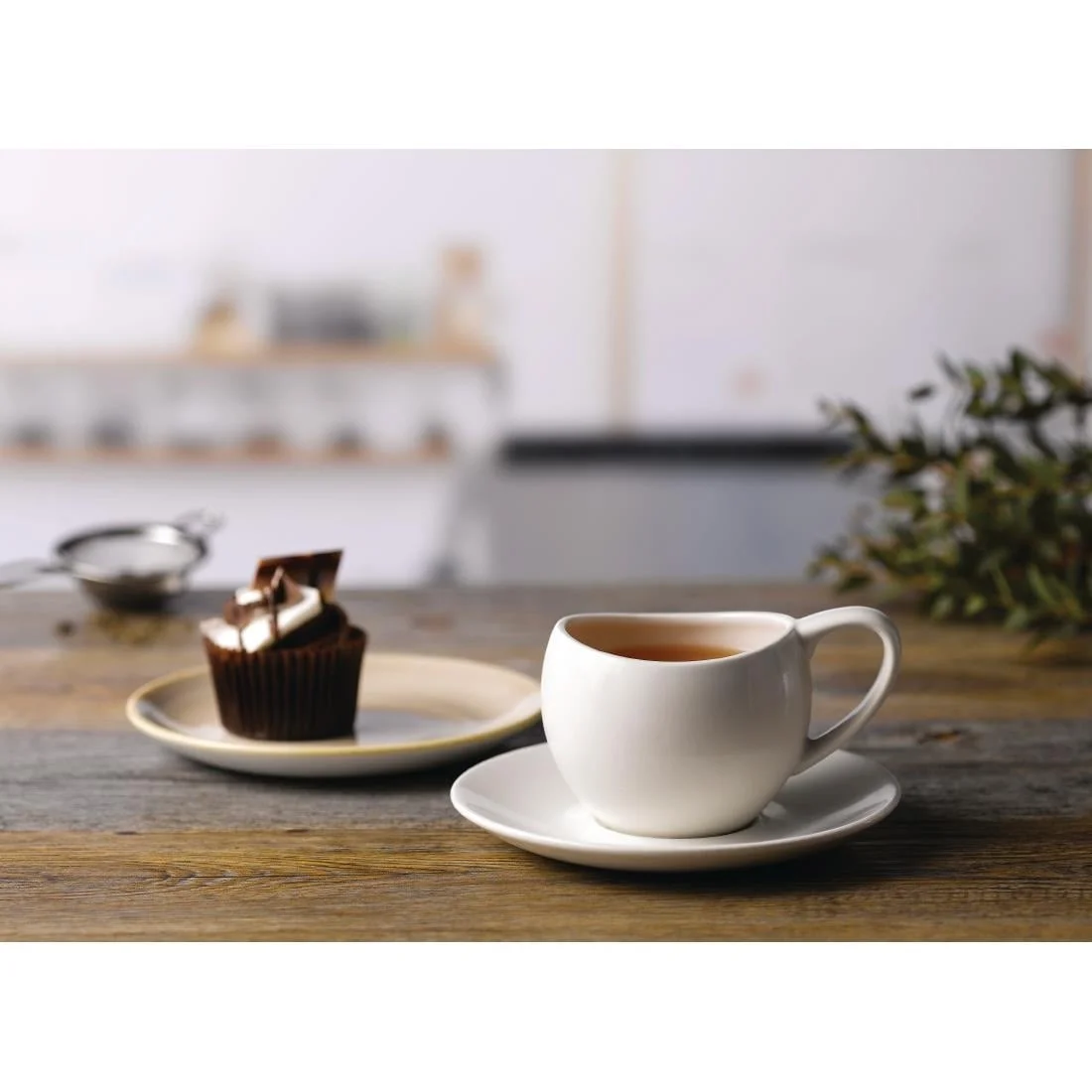 Churchill Plain Whiteware Saucers 160mm - Image 2