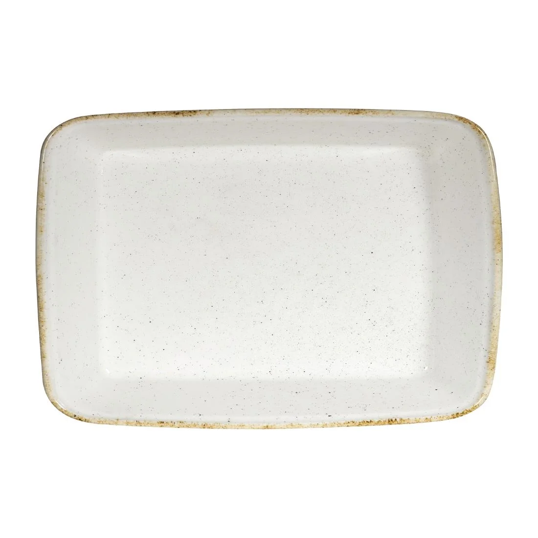 Churchill Stonecast Hints Rectangular Baking Dishes Barley White 250 x 380mm (4 Pack)