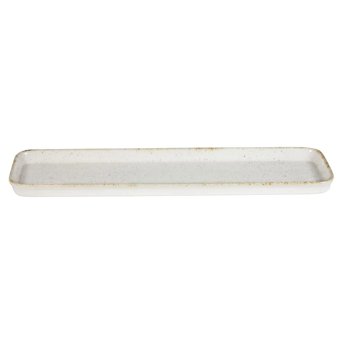 Churchill Stonecast Hints Rectangular Flat Trays Barley White 150 x 530mm (4 Pack) - Image 2