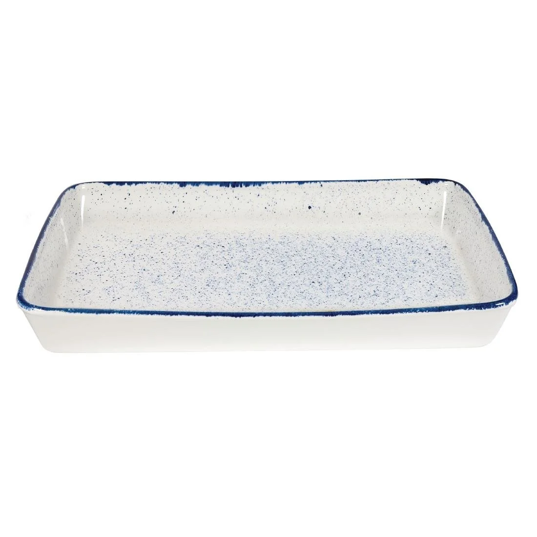 Churchill Stonecast Hints Rectangular Baking Dishes Indigo Blue 325 x 530mm (2 Pack) - Image 2