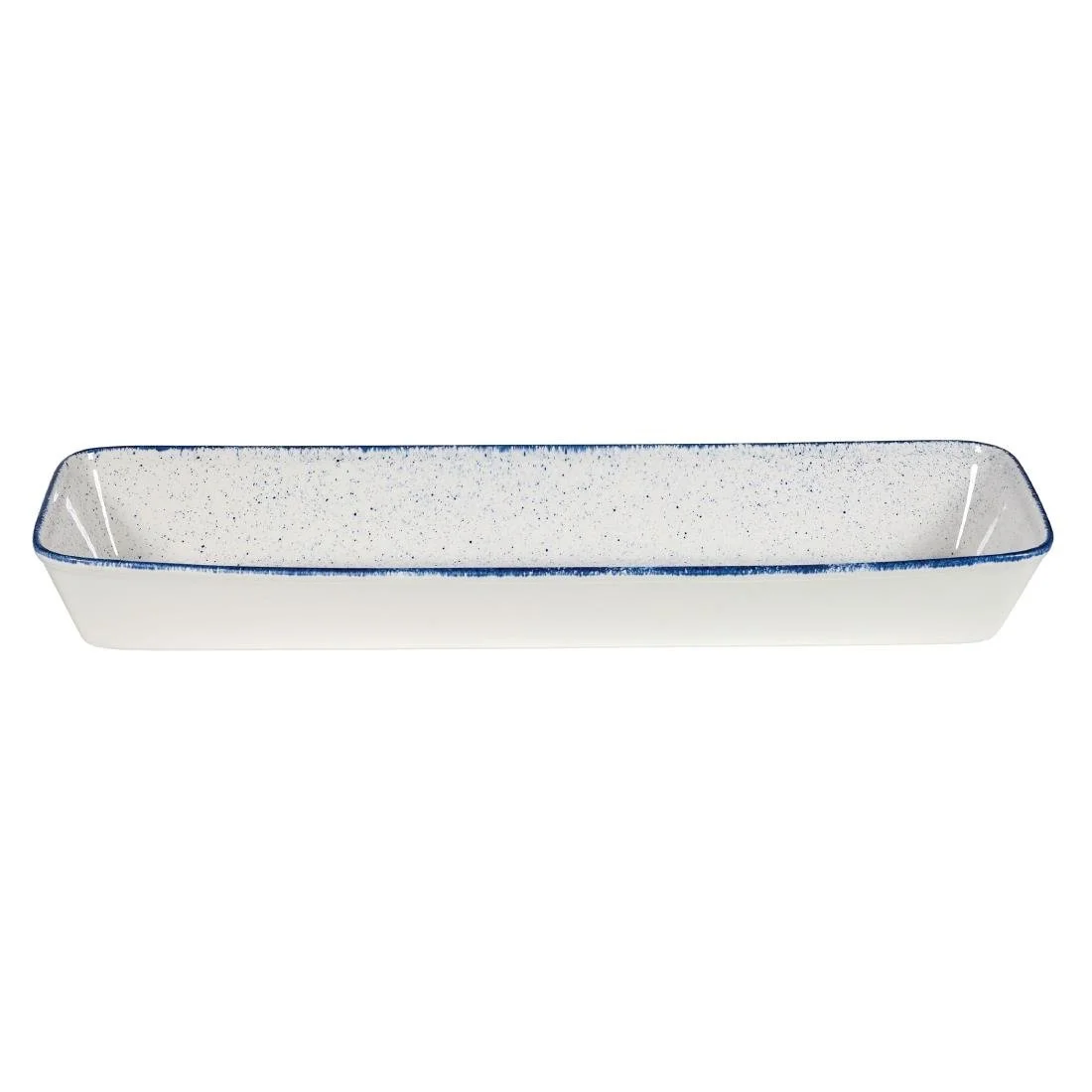 Churchill Stonecast Hints Rectangular Baking Dishes Indigo Blue 160 x 530mm (2 Pack) - Image 2