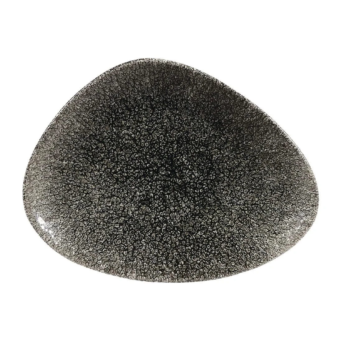 Churchill Studio Prints Raku Triangular Plates Quartz Black 200mm (12 Pack)