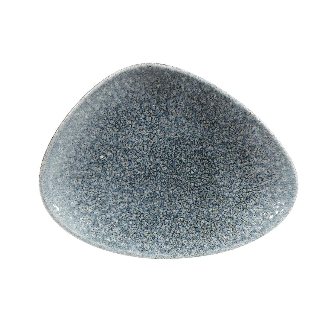 Churchill Studio Prints Raku Triangular Plates Topaz Blue 200mm (12 Pack) - Image 1