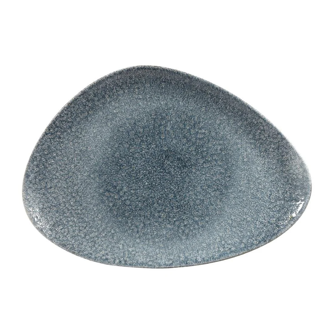 Churchill Studio Prints Raku Triangular Plates Topaz Blue 356mm (6 Pack) - Image 1