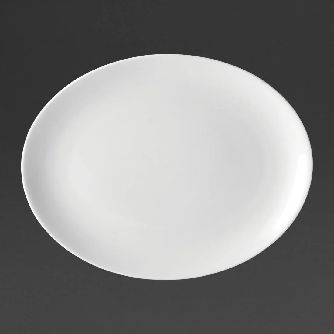 Utopia Pure White Oval Plates 250mm (24 Pack) - Image 1