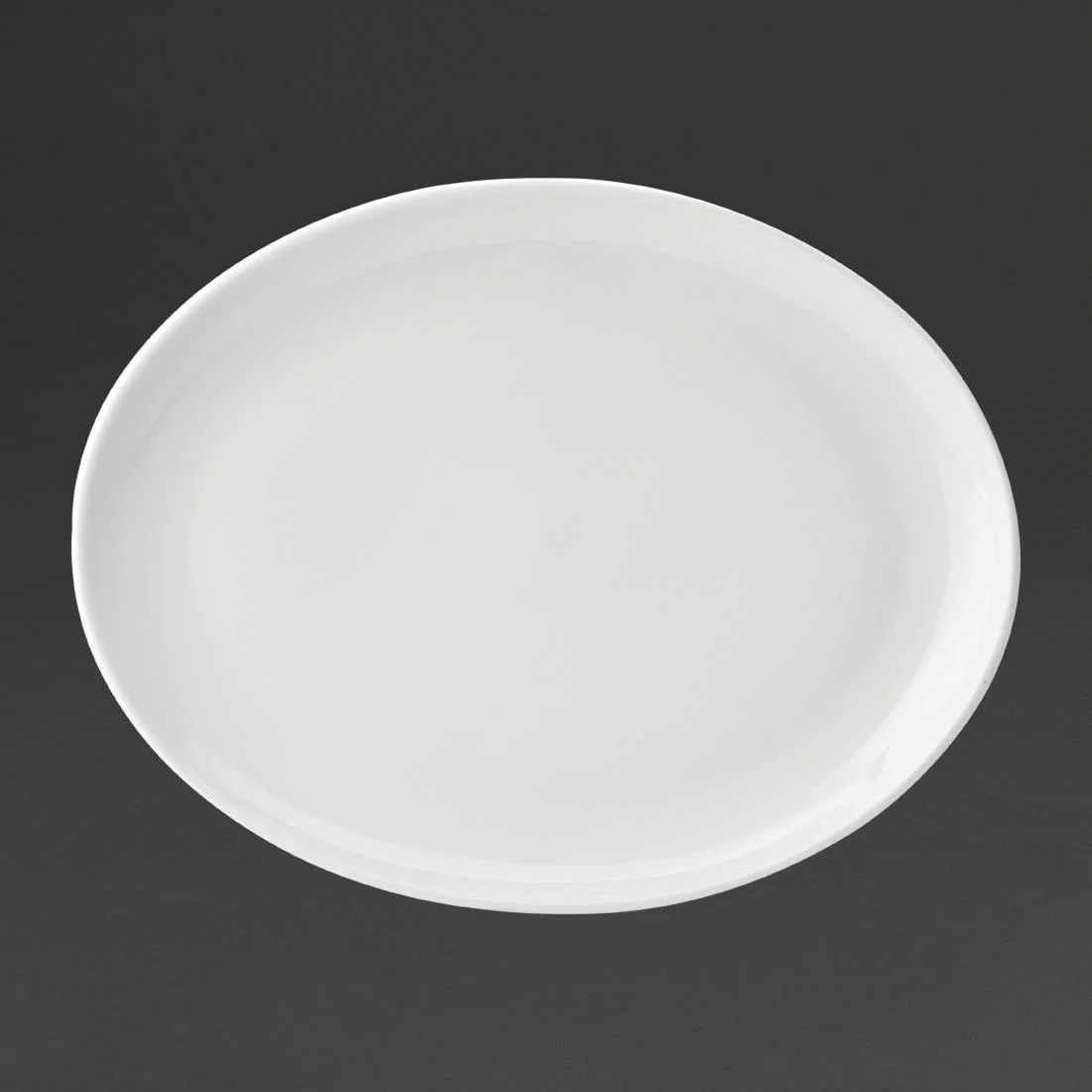 Utopia Pure White Oval Plates 360mm (18 Pack)