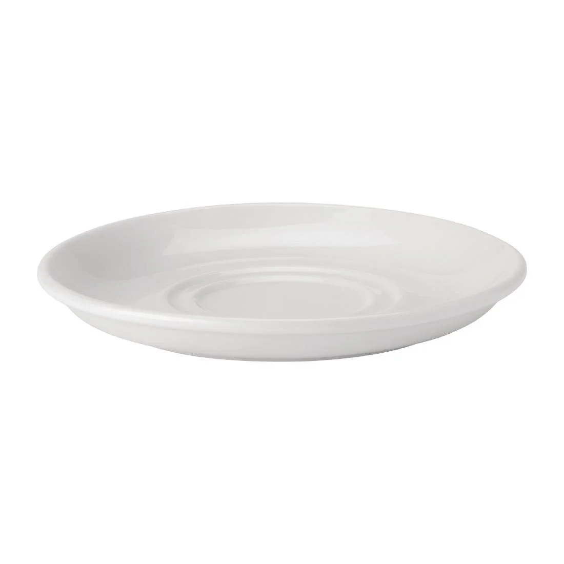 Utopia Pure White Double Well Saucers 150mm (24 Pack)