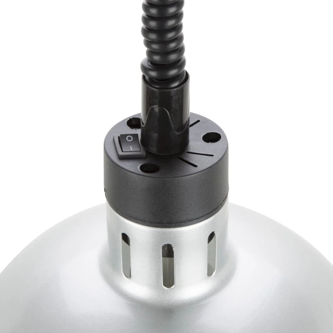 Buffalo Retractable Dome Heat Lamp Silver 2.5kW - Image 2