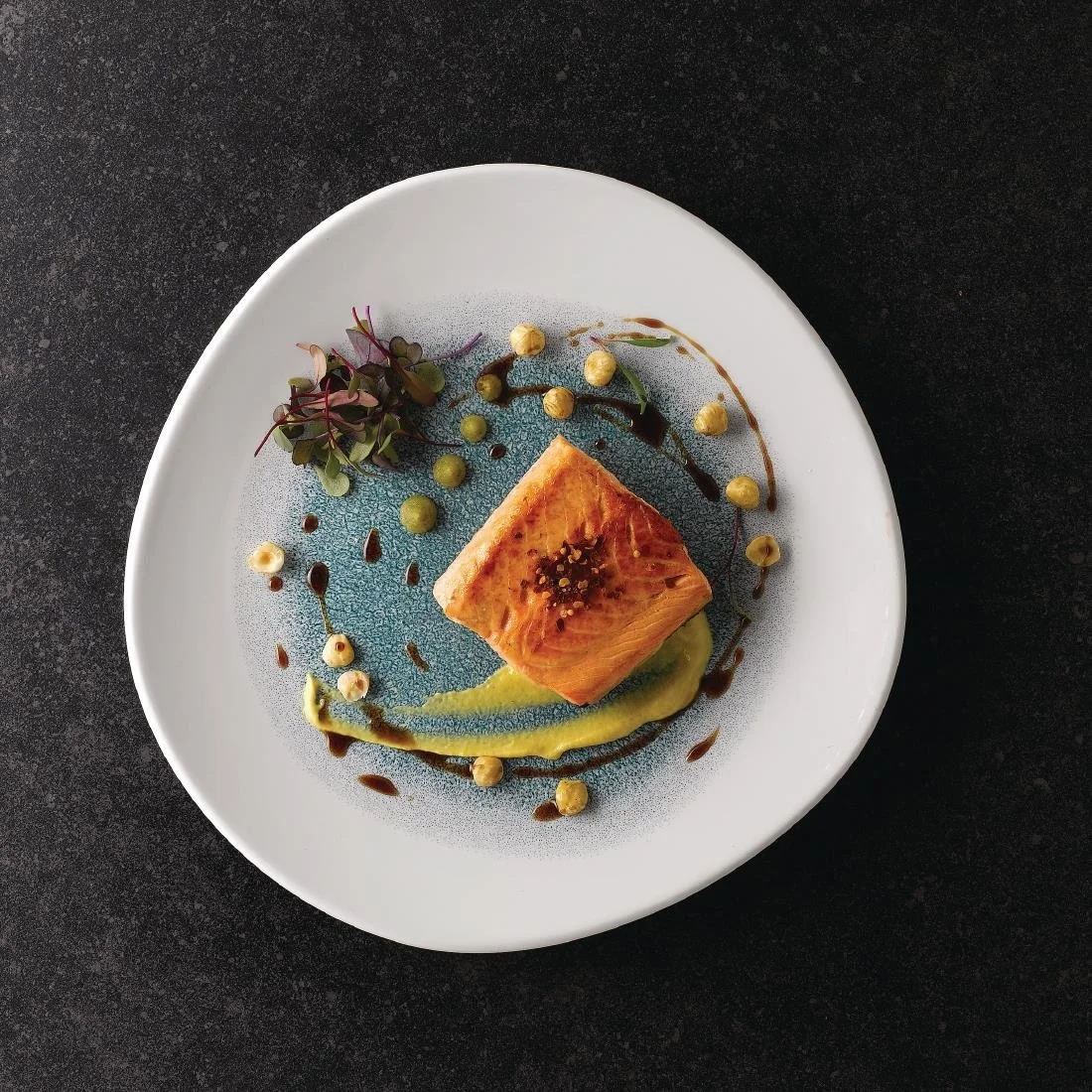 Churchill Raku Round Trace Plates Jade Green 286mm (12 Pack) - Image 2