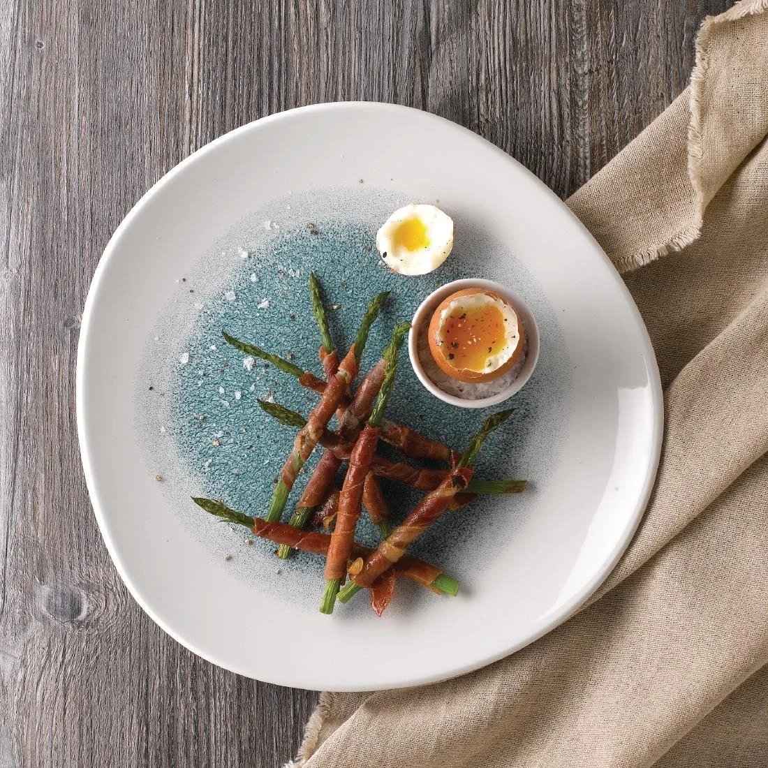 Churchill Raku Round Trace Plates Jade Green 264mm (12 Pack) - Image 2