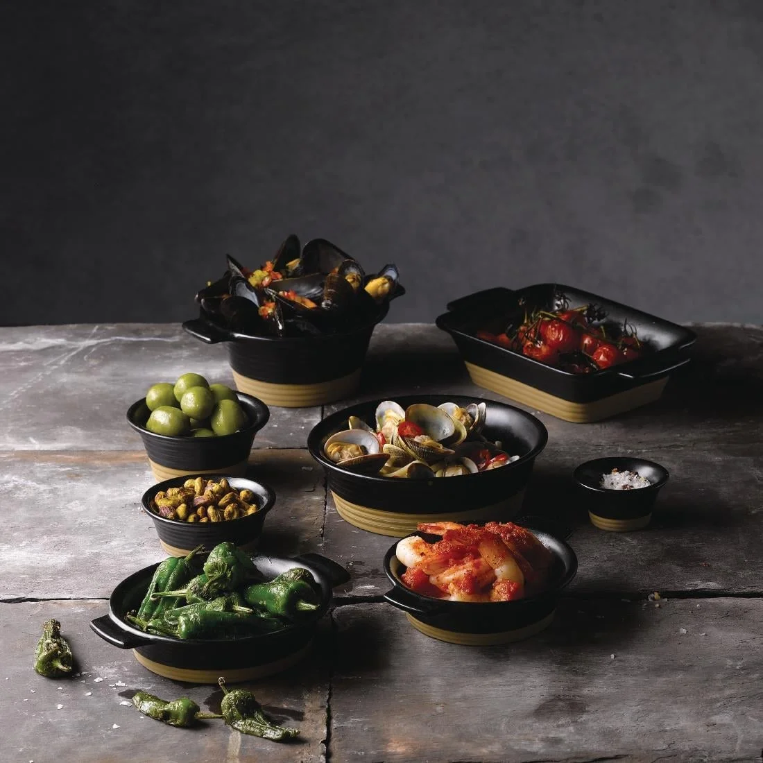 Churchill Black Igneous Stoneware Ramekins 100mm (6 Pack) - Image 3