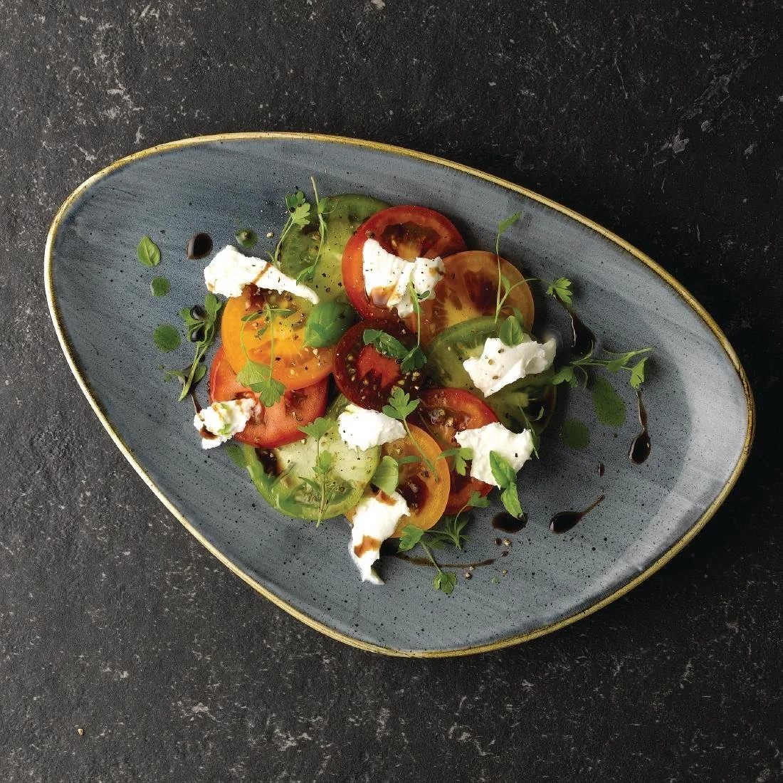 Churchill Stonecast Triangular Plates Blueberry 304mm (6 Pack) - Image 2