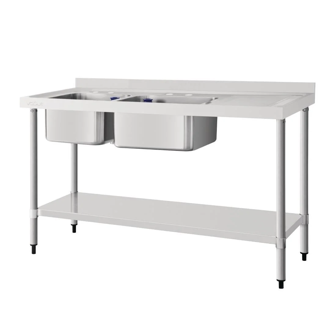 Vogue Double Sink Right Hand Drainer